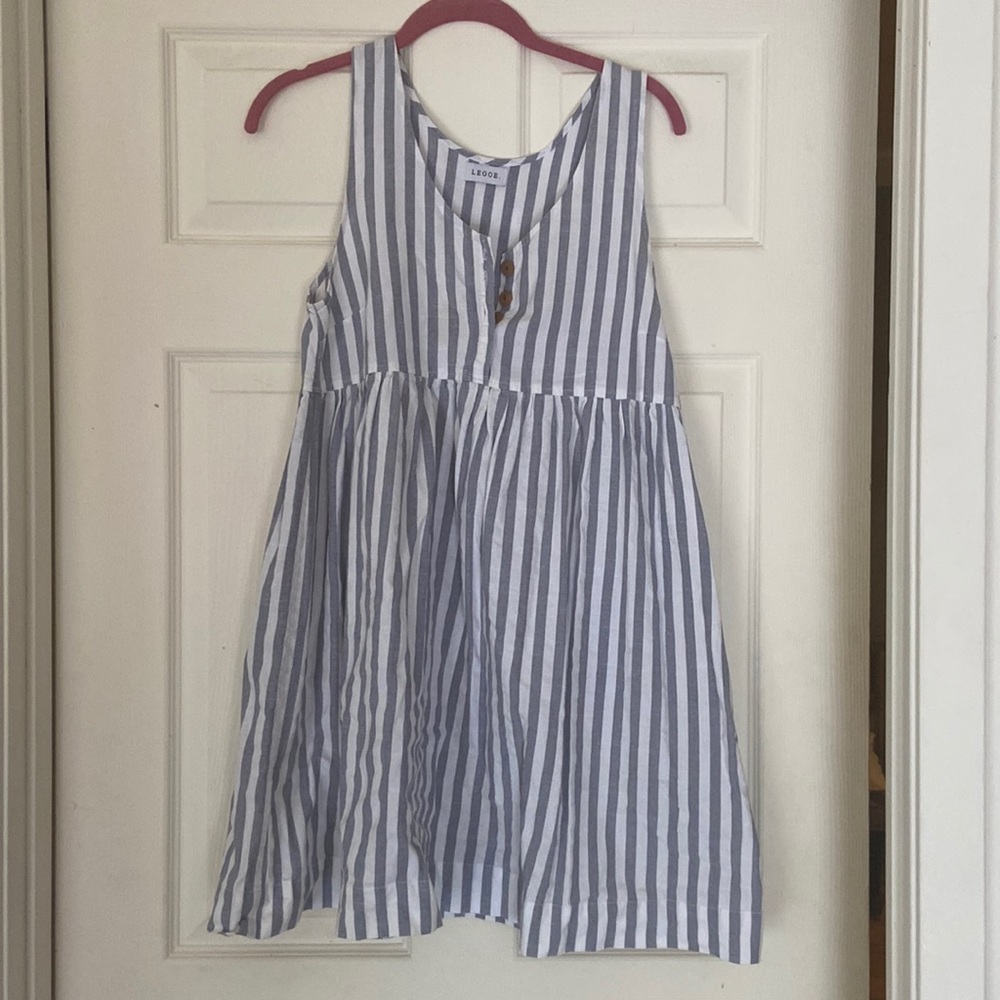 Legoe heritage striped blue and white dress